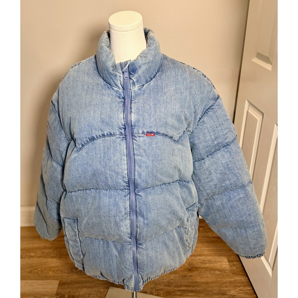 Levi Strauss & Co Mens Down Insulated Puffer Jacket Denim Blue XL A0726-0003